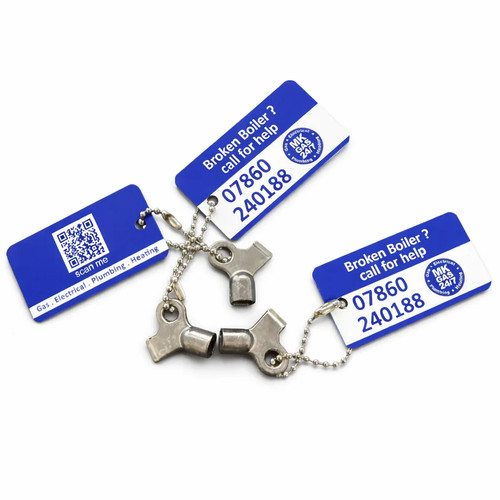 Radiator bleed key with - key,